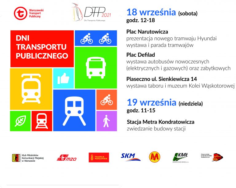 Plakat informacyjny Dni Transportu Publicznego 2021