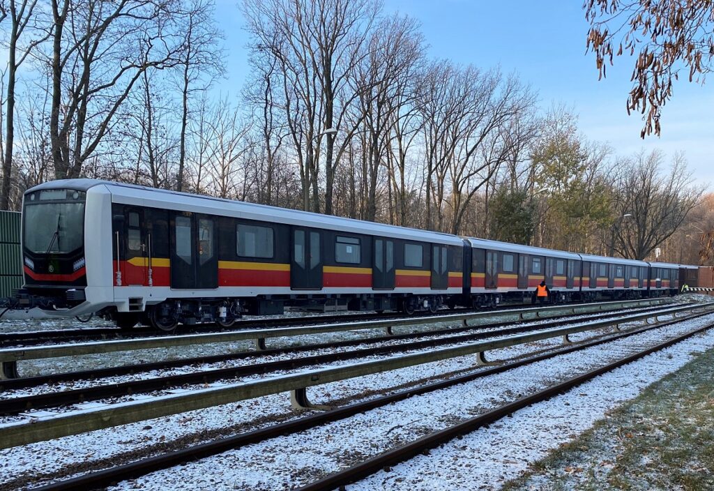 Pociąg Skoda Varsovia w STP Kabaty